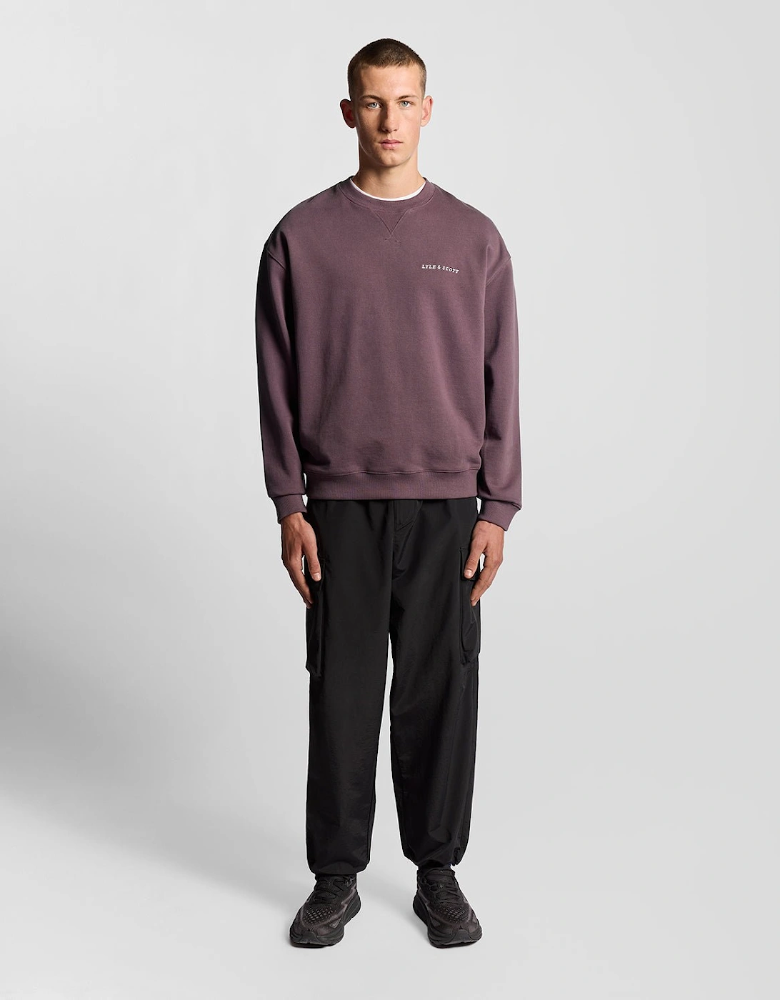 Script Brushback Fleece Sweatshirt