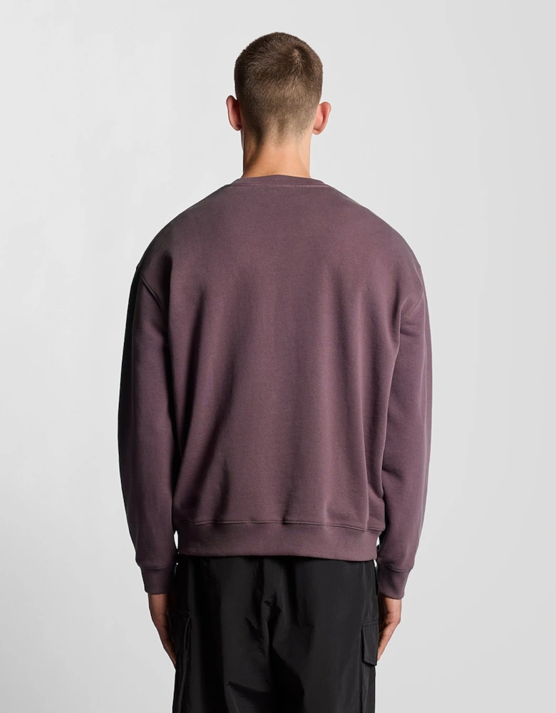 Script Brushback Fleece Sweatshirt