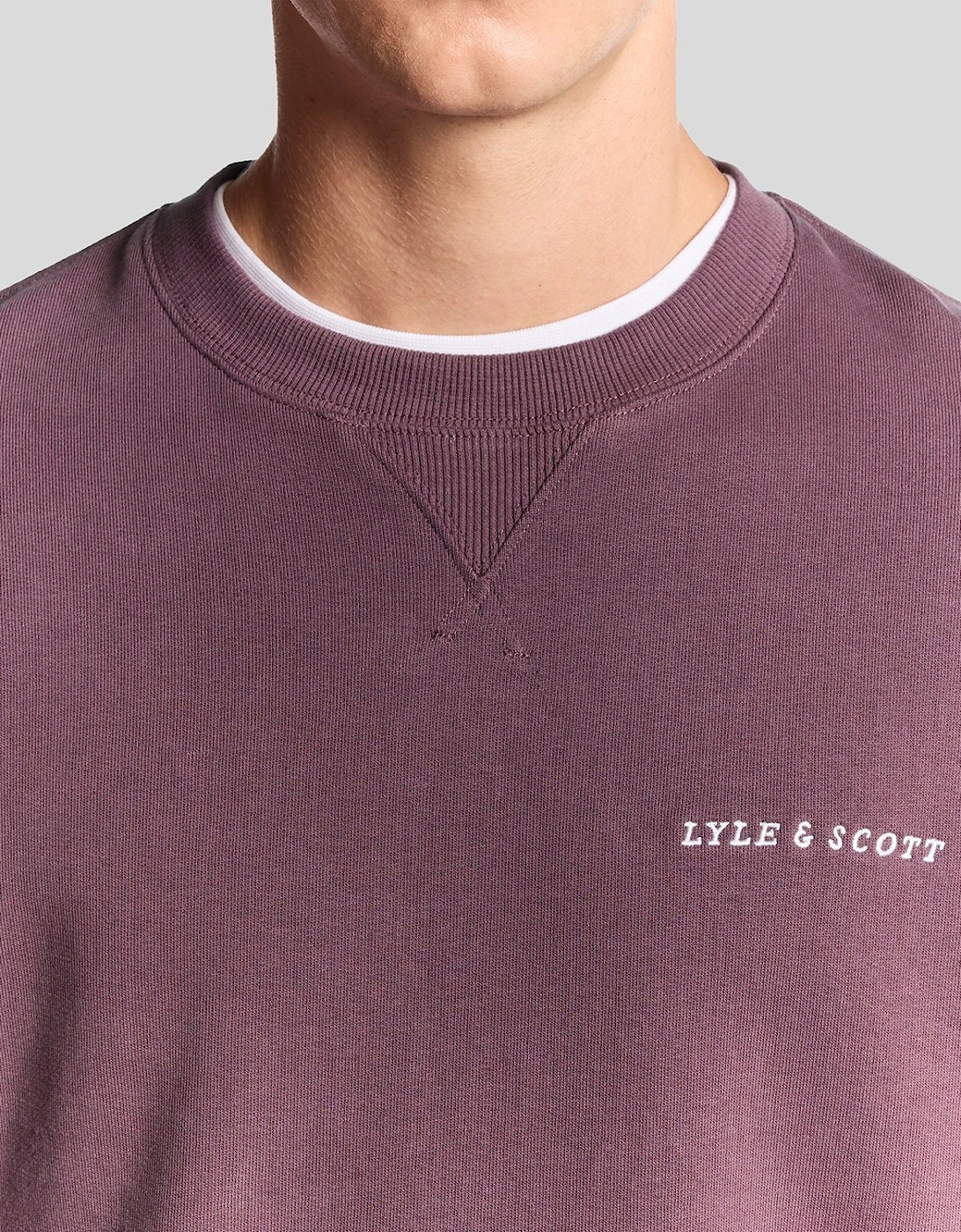 Script Brushback Fleece Sweatshirt