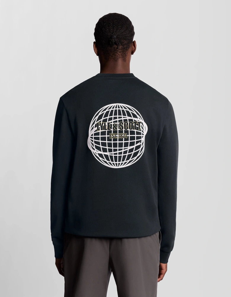 Sports Globe Print Sweatshirt