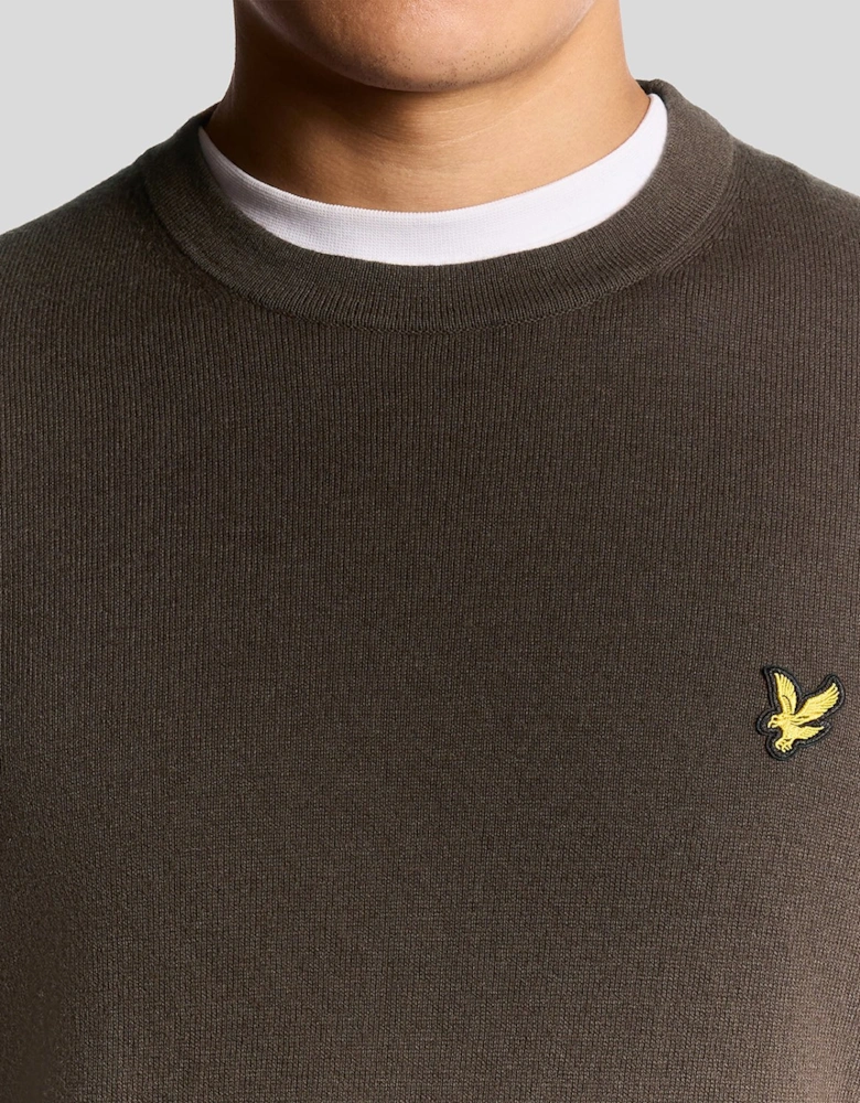 Cotton Merino Crew Neck Jumper