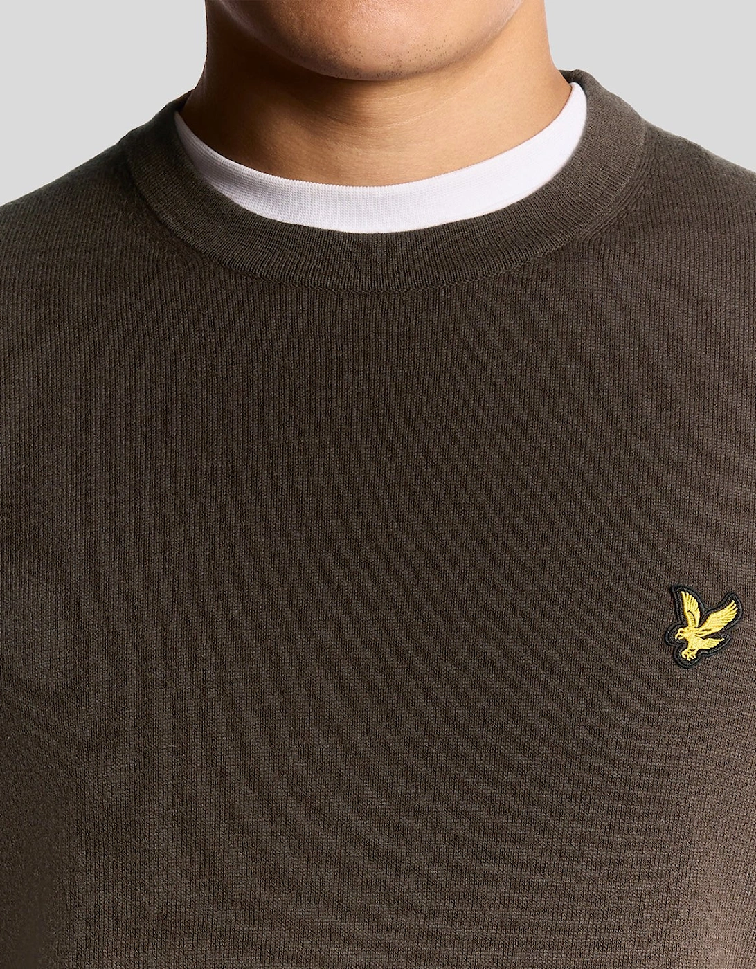 Cotton Merino Crew Neck Jumper