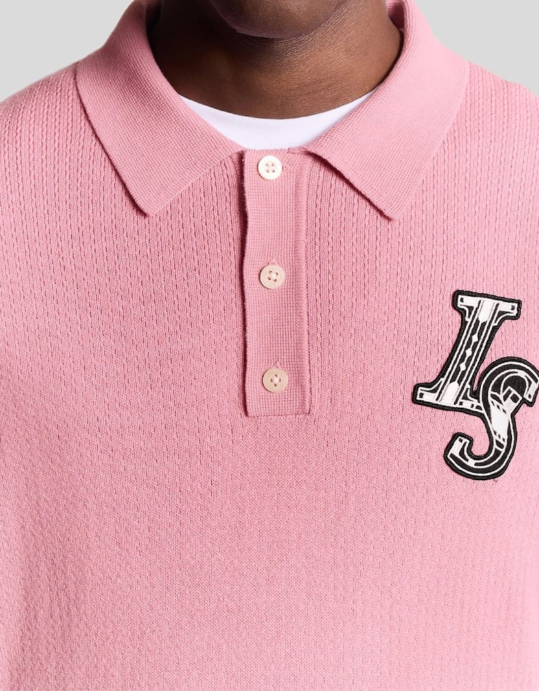 Long Sleeve Knitted Cotton Polo Shirt