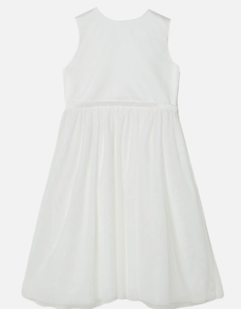Tulle Skirt Bow Back Flowergirl Dress