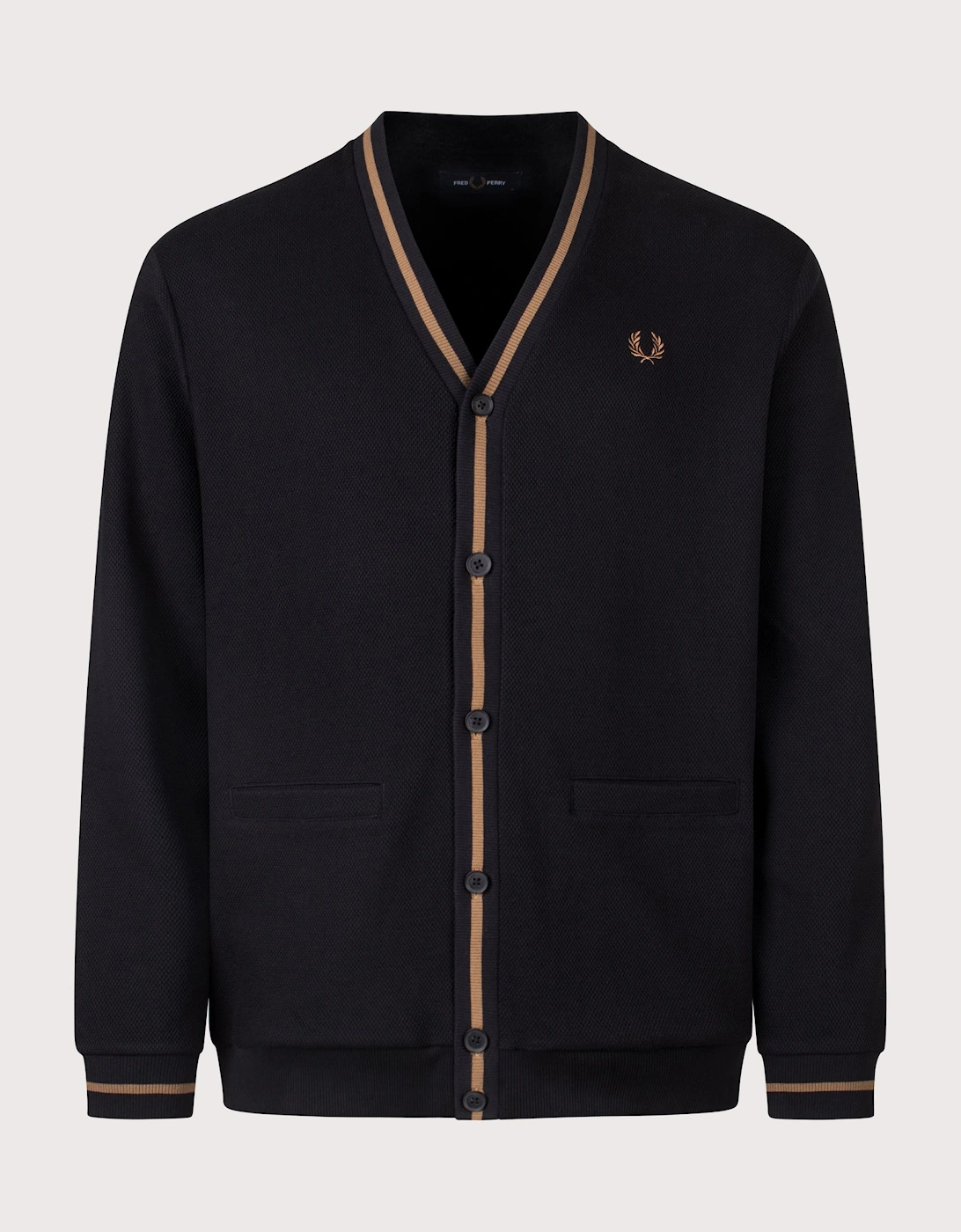 Tipped Pique Texture Cardigan, 4 of 3