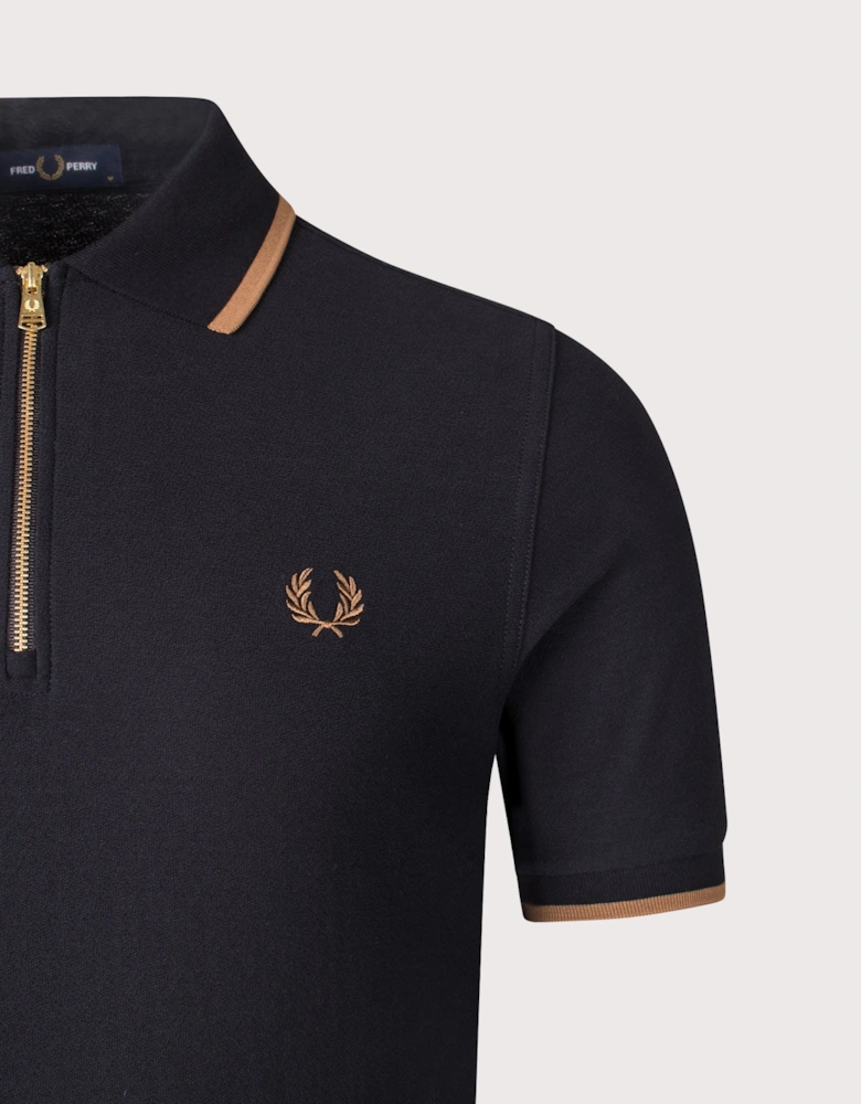 Crepe Piqué Polo Shirt