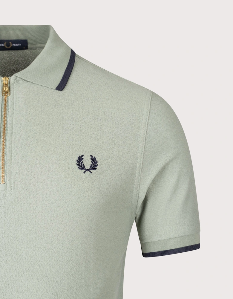 Crepe Pique Polo Shirt