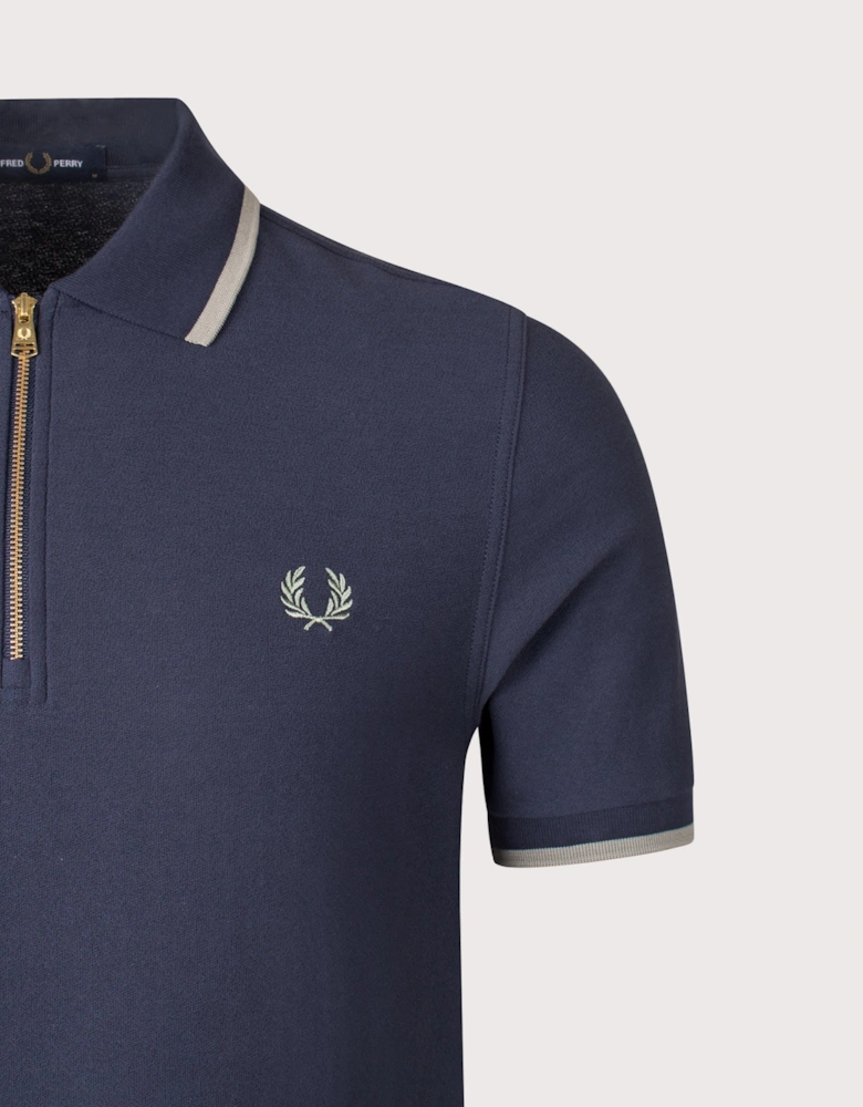 Crepe Pique Polo Shirt