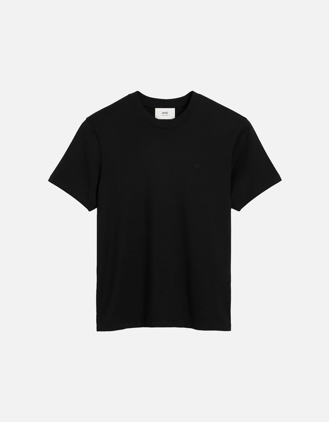 Ami De Coeur Motif Embroidered Logo T-Shirt in Black, 3 of 2