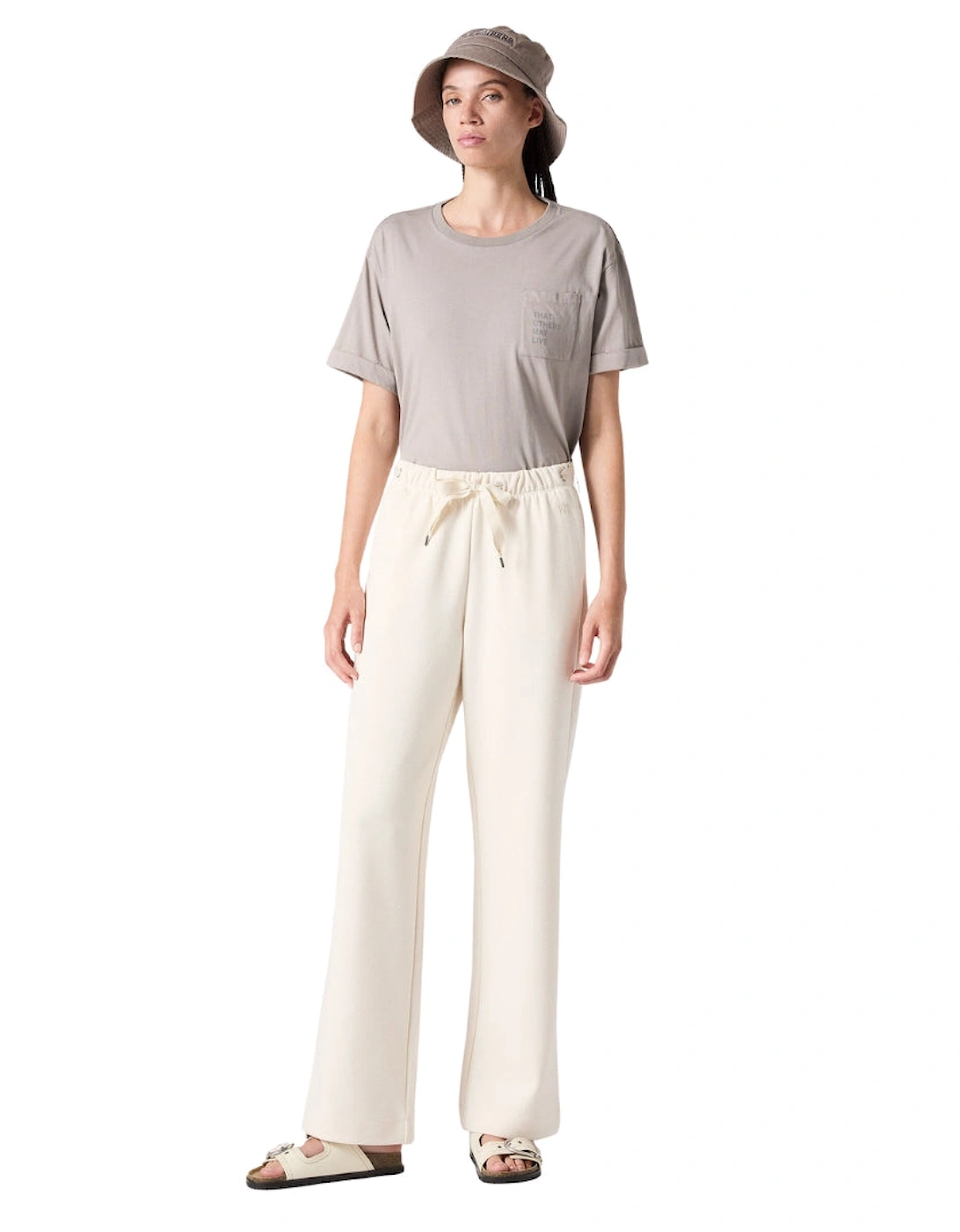 Bia Moonbeam Cream Wide Trousers