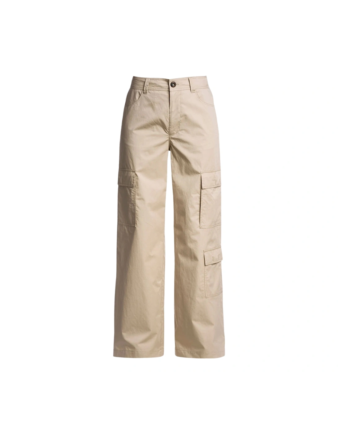 Sun Kissed Beige Wide Leg Cargo Trousers, 5 of 4