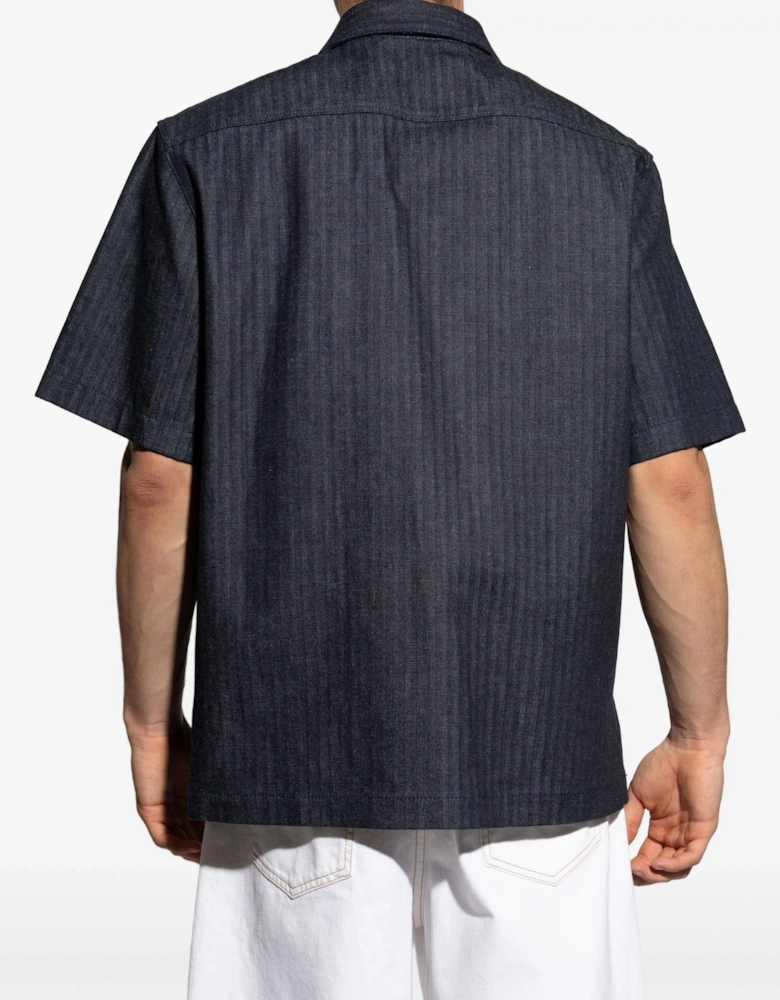 Cotton SS Shirt Navy