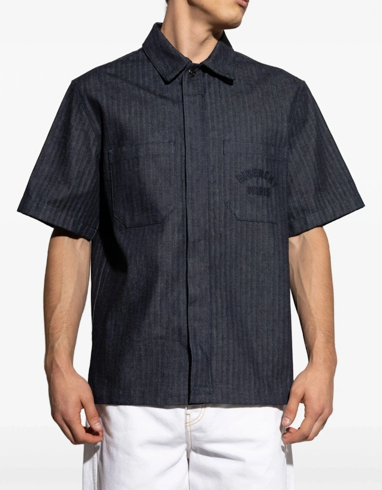 Cotton SS Shirt Navy