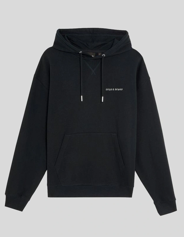 Script Brushback Fleece Hoodie