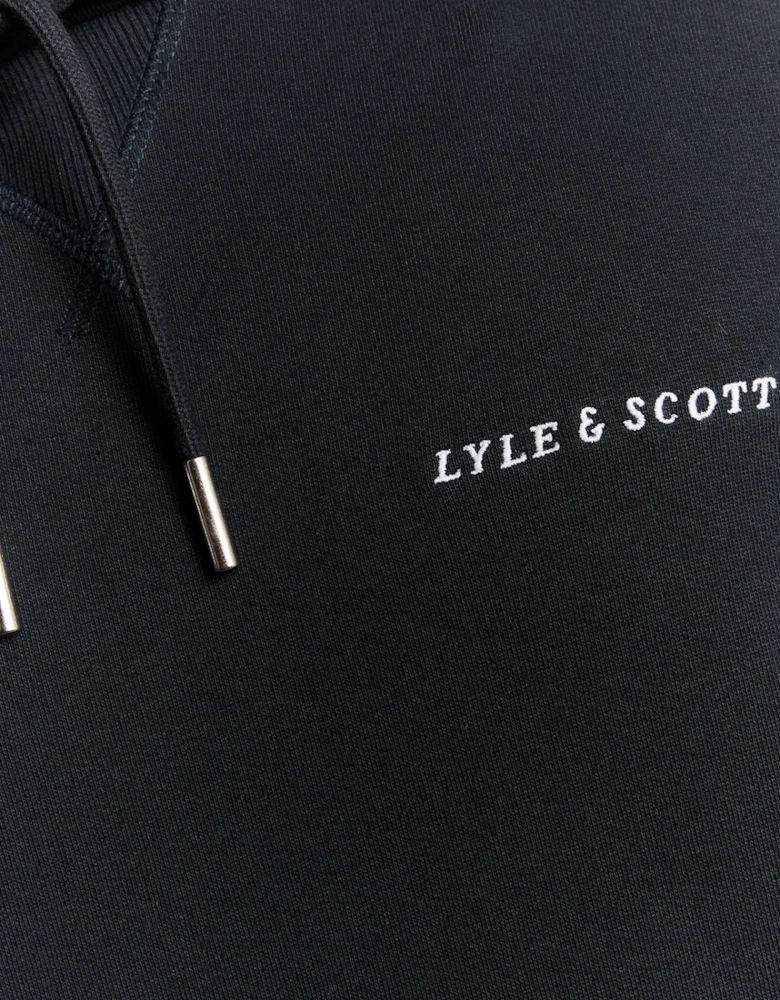 Script Brushback Fleece Hoodie