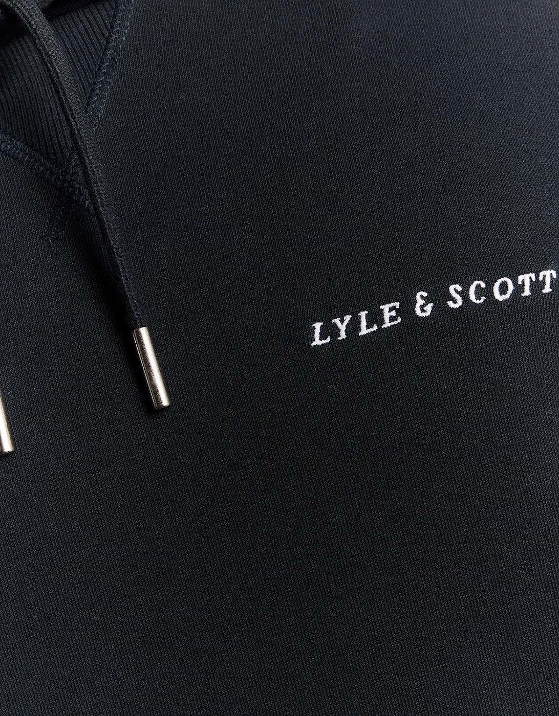 Script Brushback Fleece Hoodie