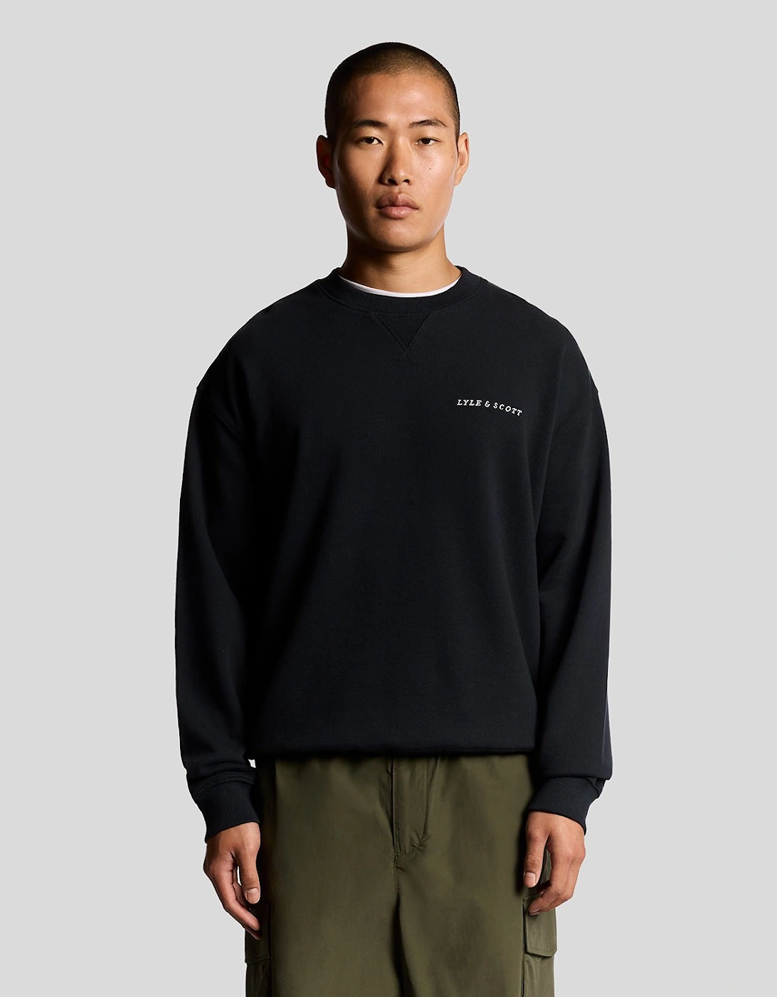 Script Brushback Fleece Sweatshirt, 7 of 6