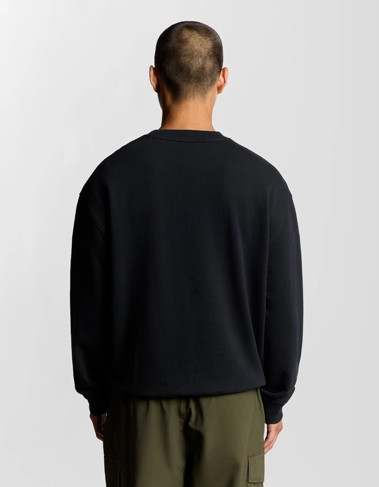 Script Brushback Fleece Sweatshirt
