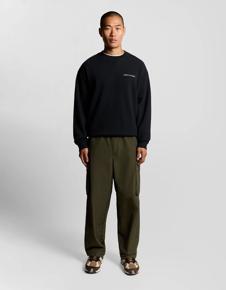 Script Brushback Fleece Sweatshirt