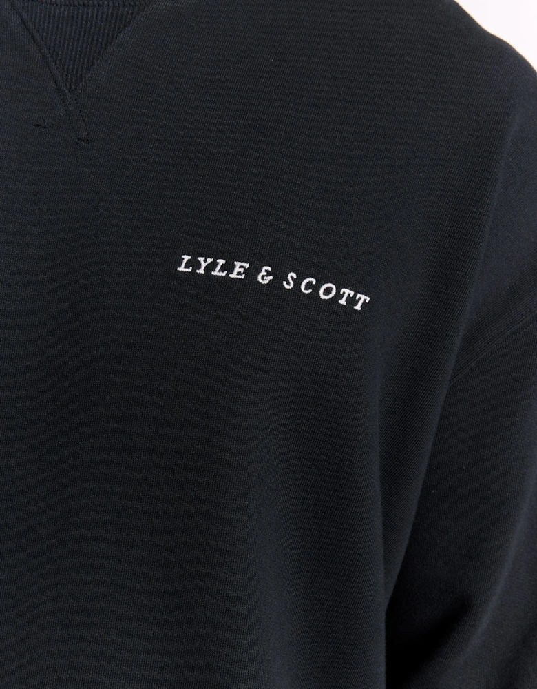 Script Brushback Fleece Sweatshirt