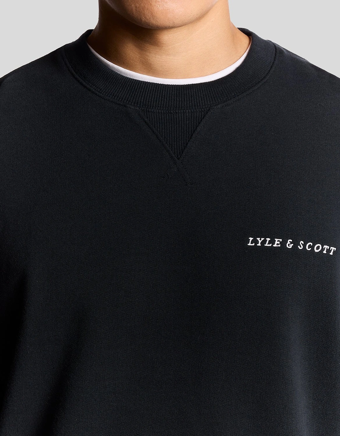 Script Brushback Fleece Sweatshirt