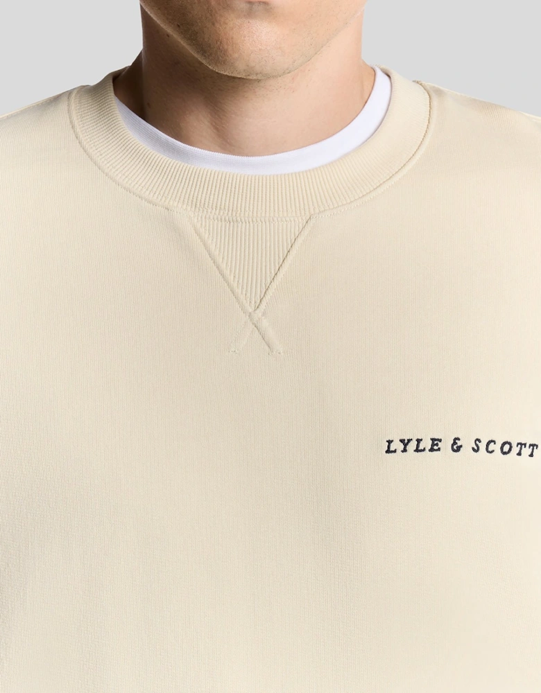 Script Brushback Fleece Sweatshirt
