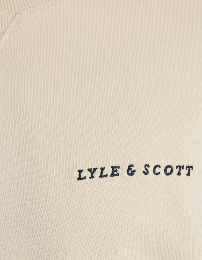 Script Brushback Fleece Sweatshirt