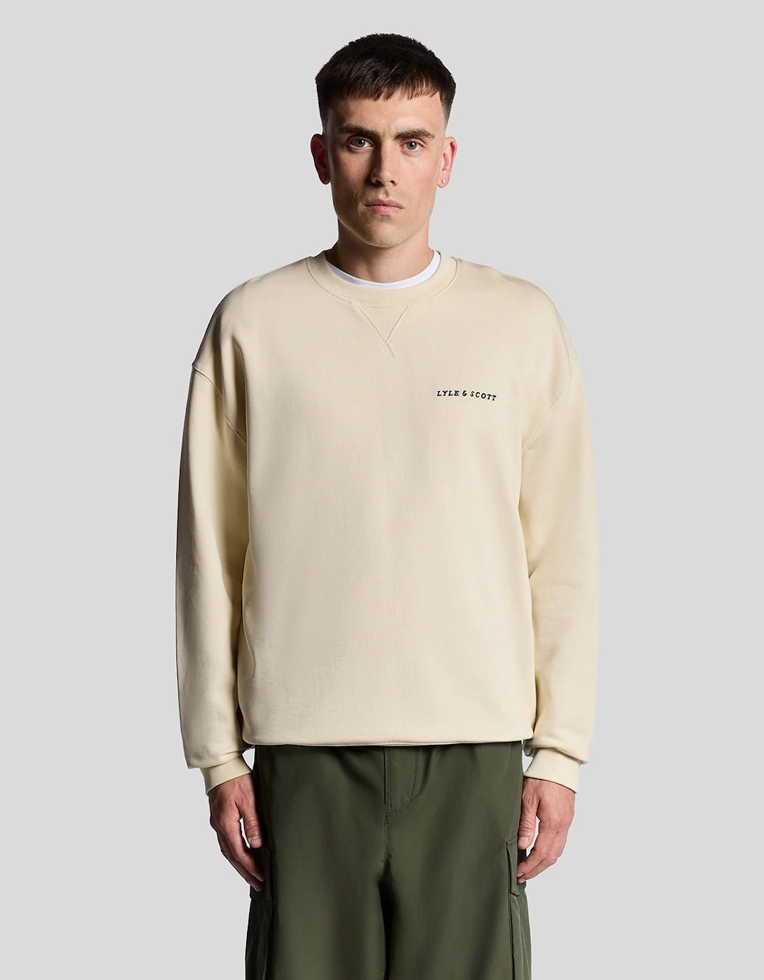 Script Brushback Fleece Sweatshirt, 7 of 6