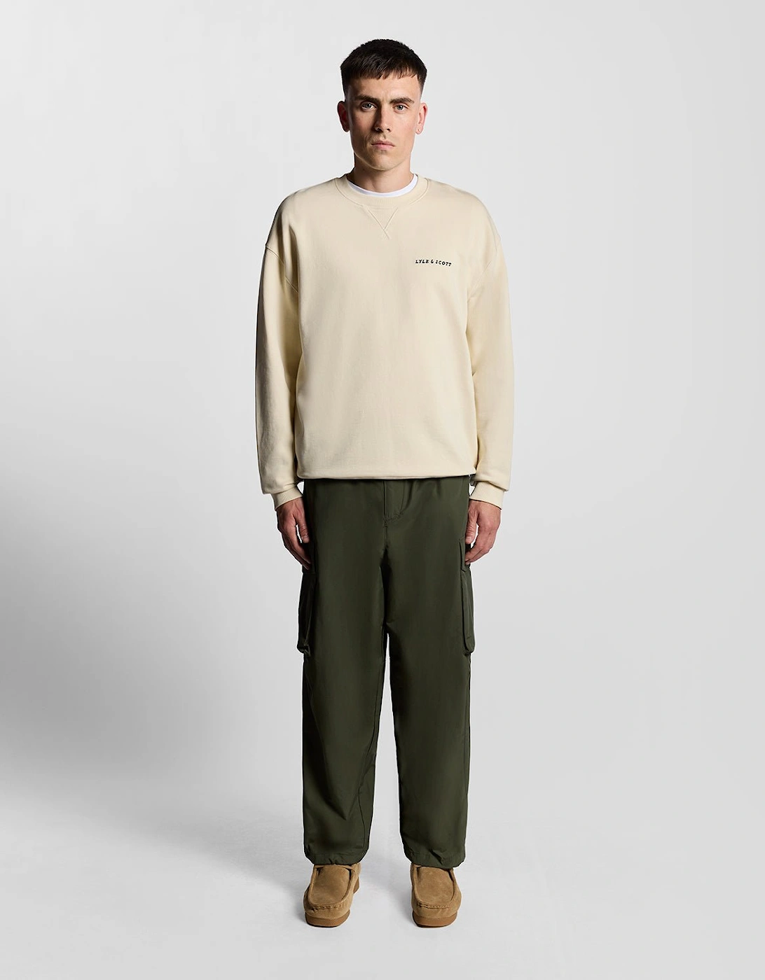 Script Brushback Fleece Sweatshirt