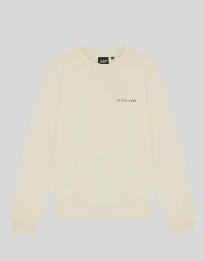 Script Brushback Fleece Sweatshirt