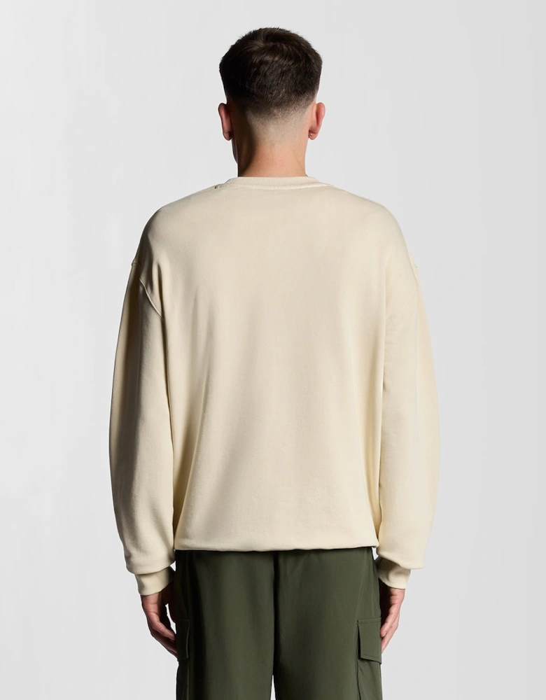Script Brushback Fleece Sweatshirt