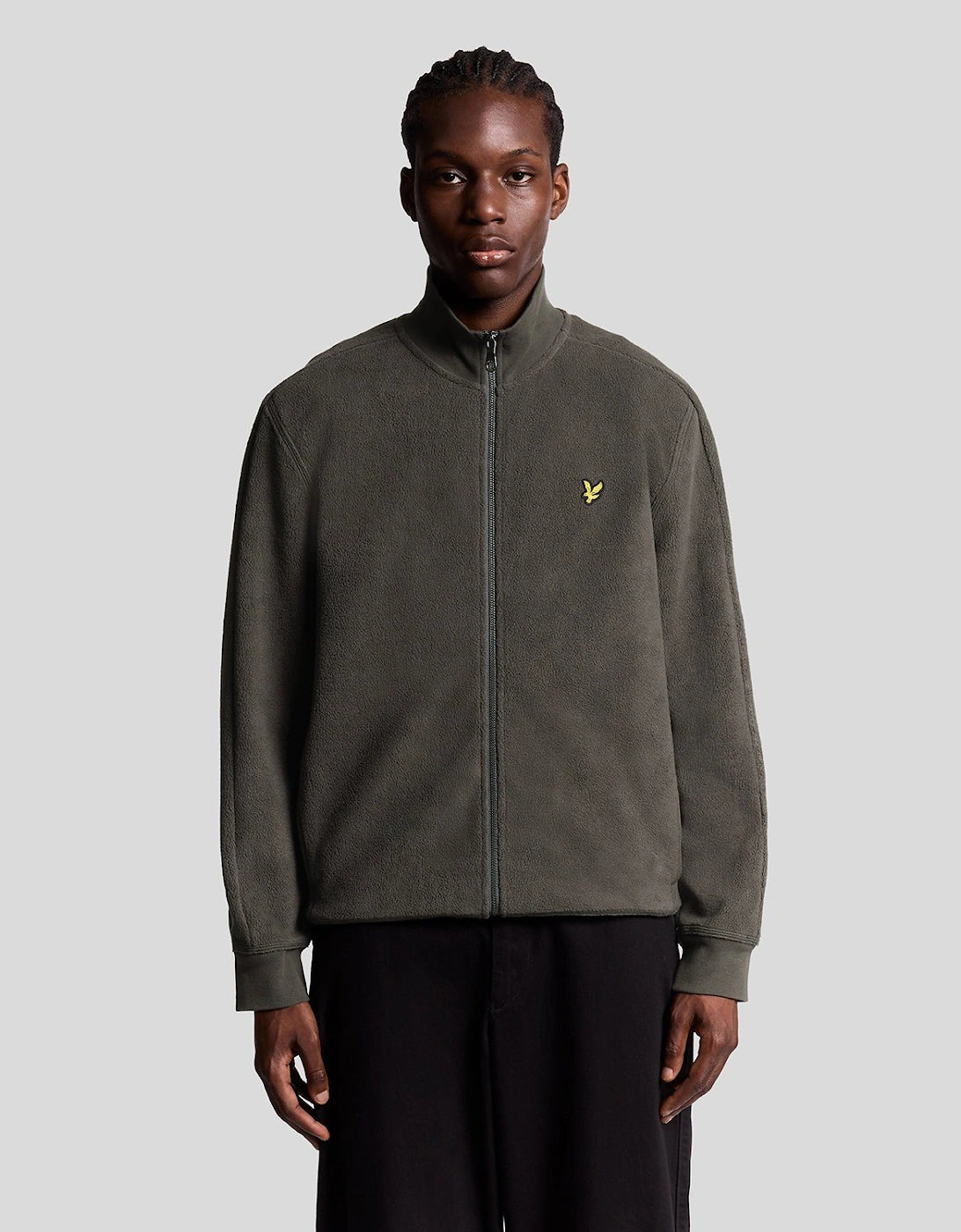 Lyle And Scott Men's Polar Fleece Track Jacket - Grey - Size: 40/Regular