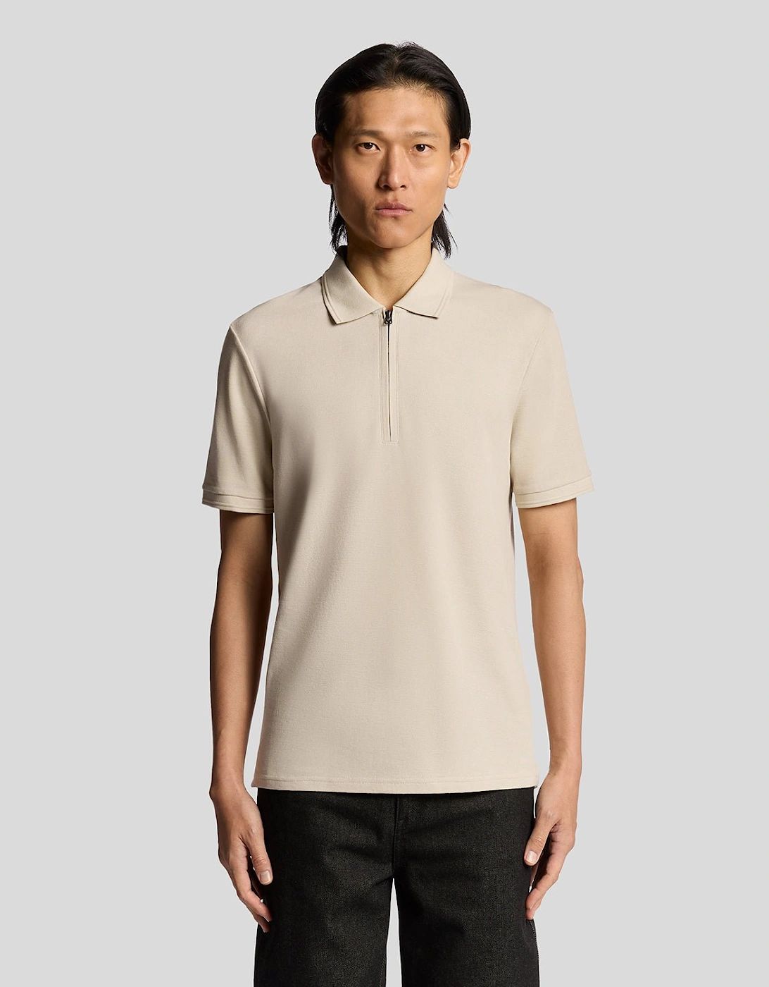 Ottoman Half Zip Polo Shirt, 7 of 6