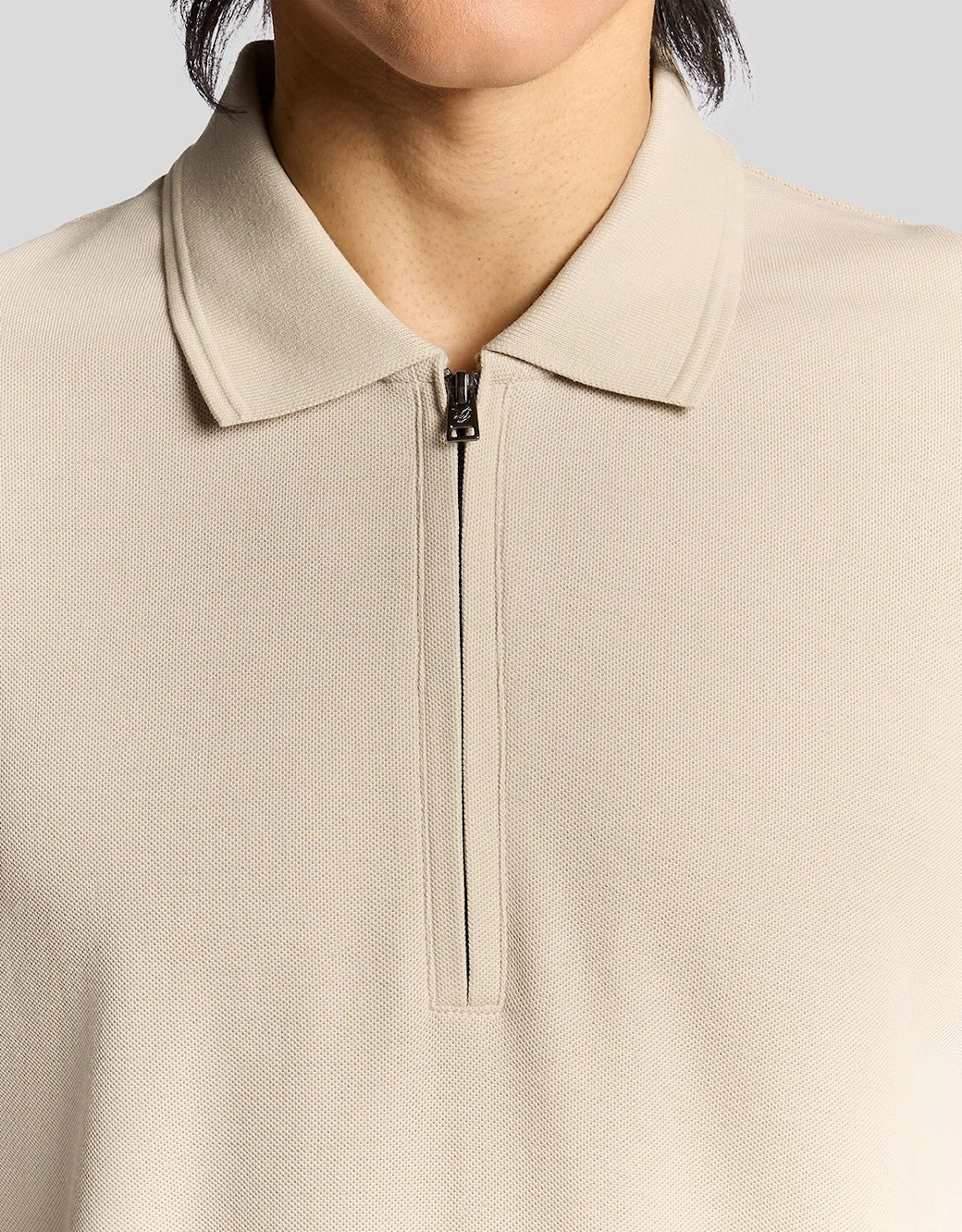 Ottoman Half Zip Polo Shirt