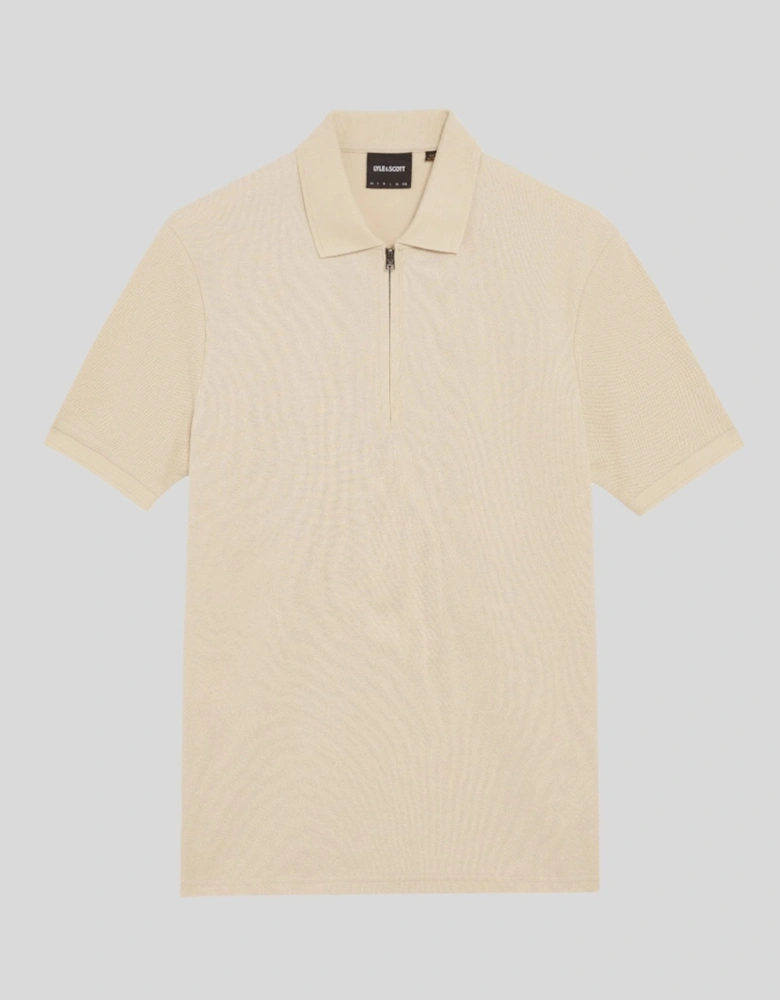 Ottoman Half Zip Polo Shirt