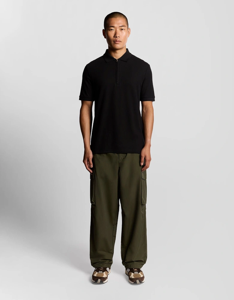 Ottoman Half Zip Polo Shirt