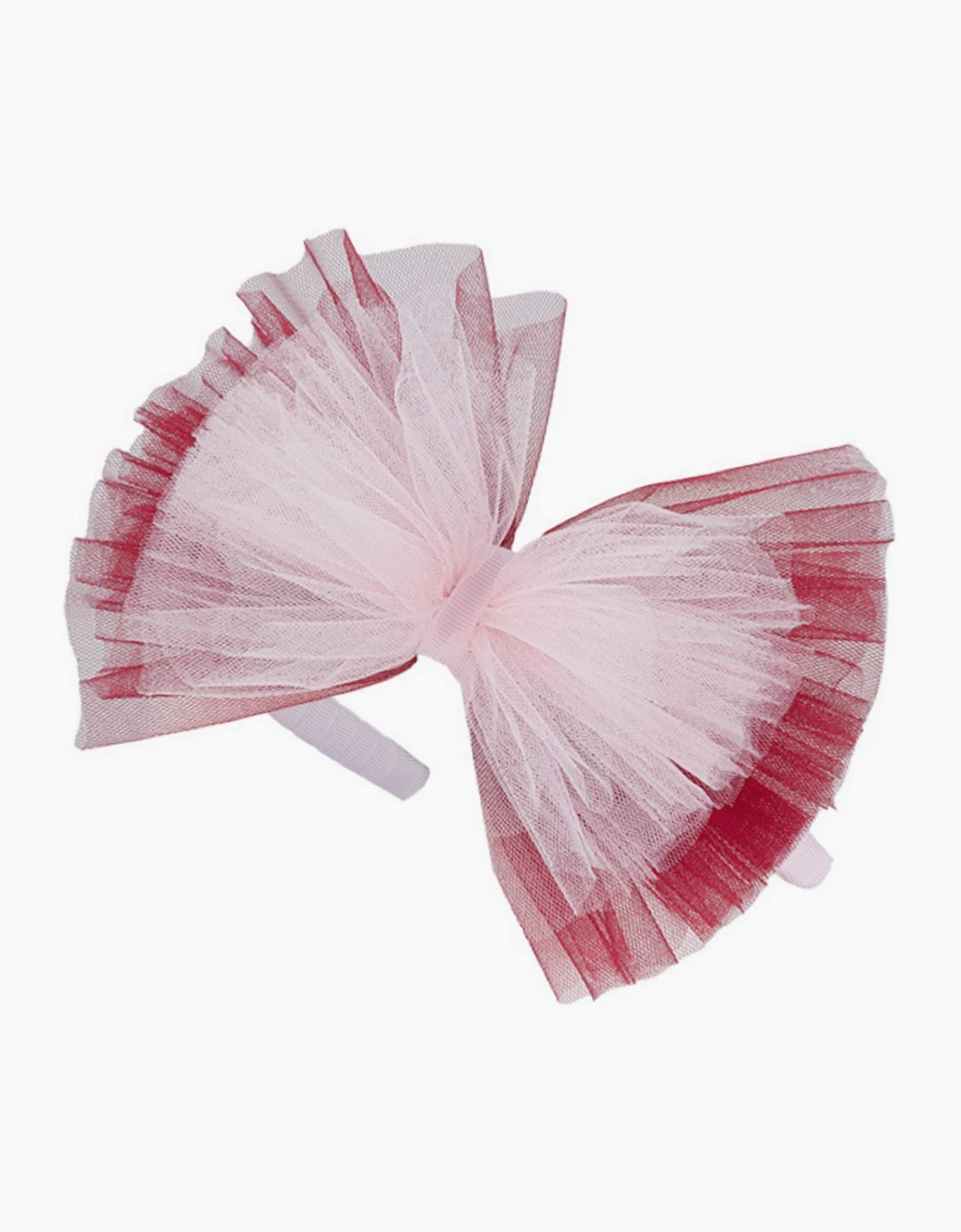 Daga Girl's Girls Pink and Burgundy Tulle Headband