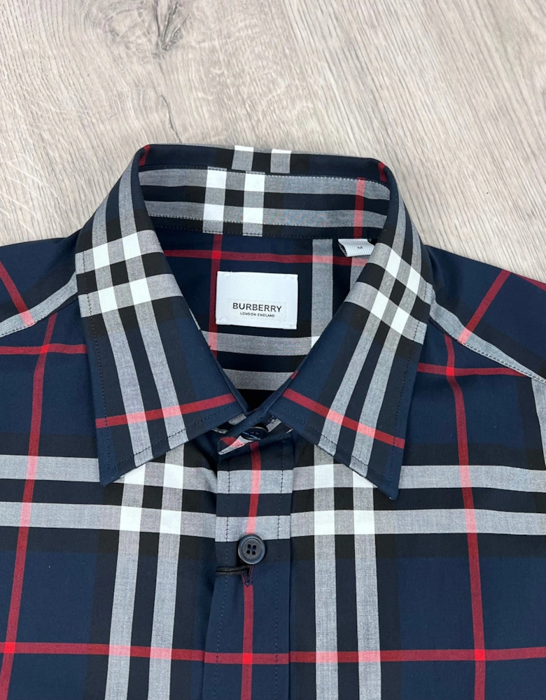 Check Shirt - Navy