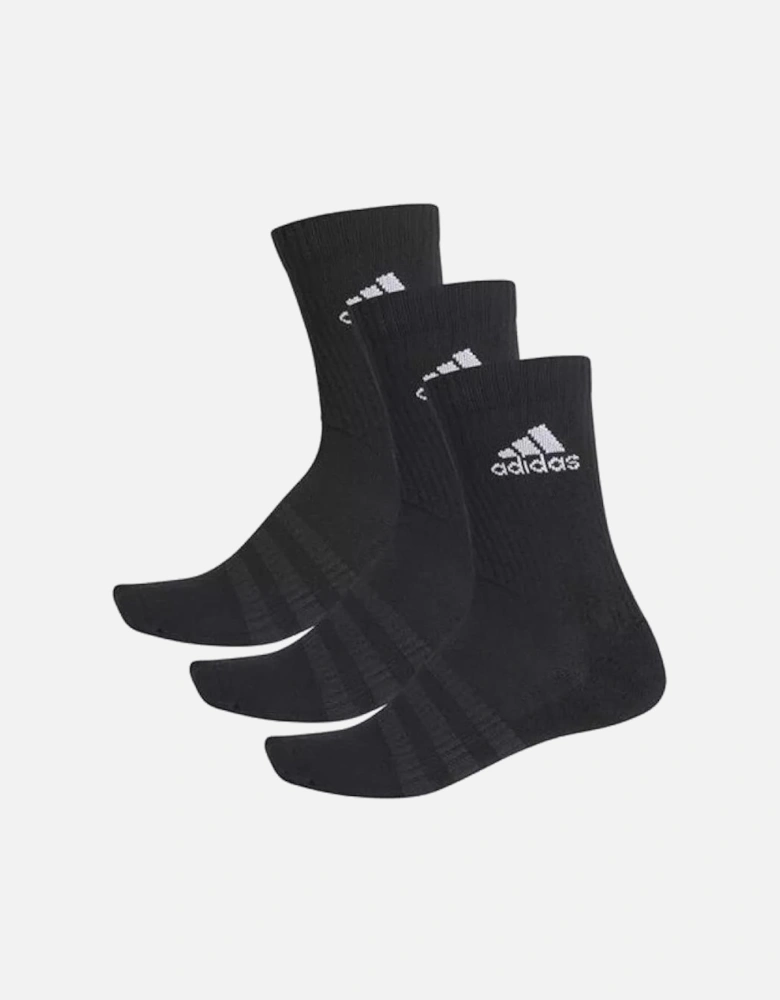 Cushion Crew Socks Black 3 Pack