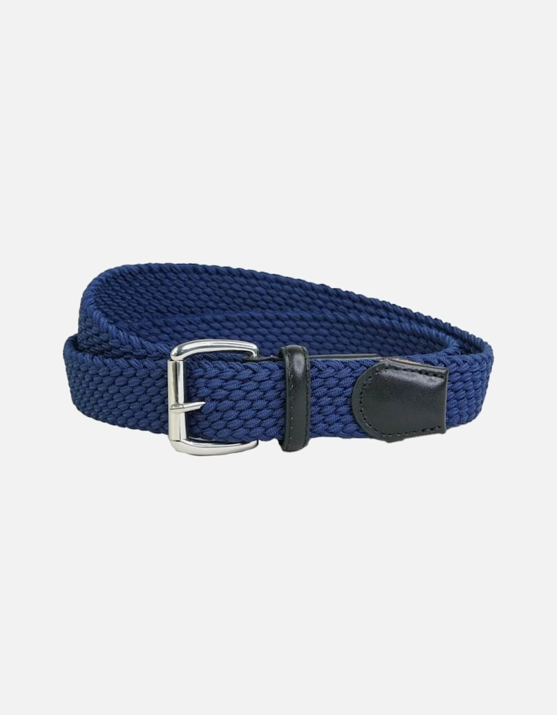 Aylsham Cornrow Elastic Web Belt Plain Navy, 2 of 1