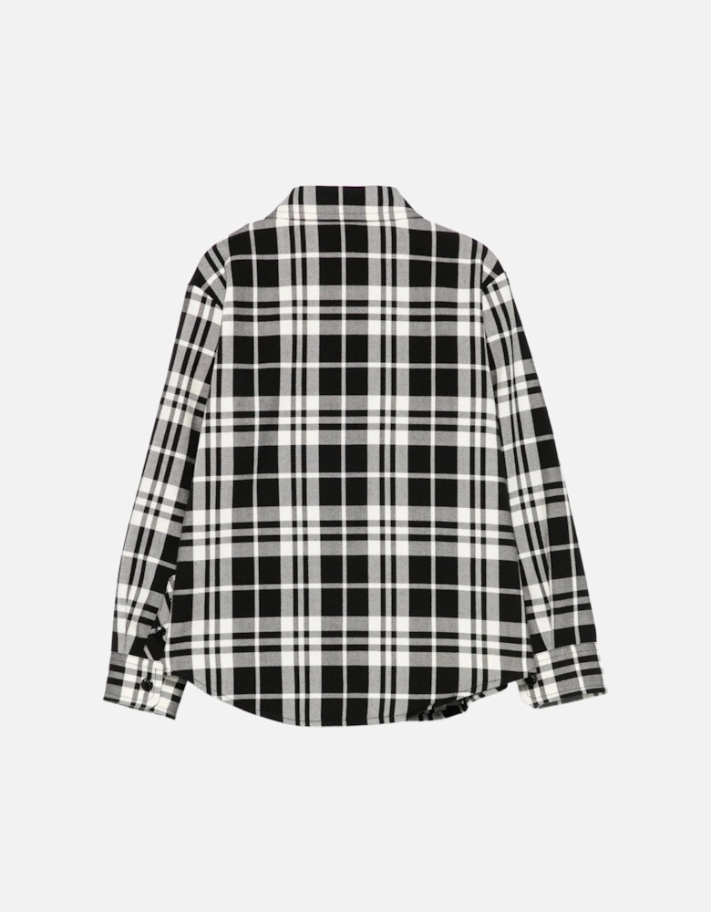 Kids Checked Overshirt Black