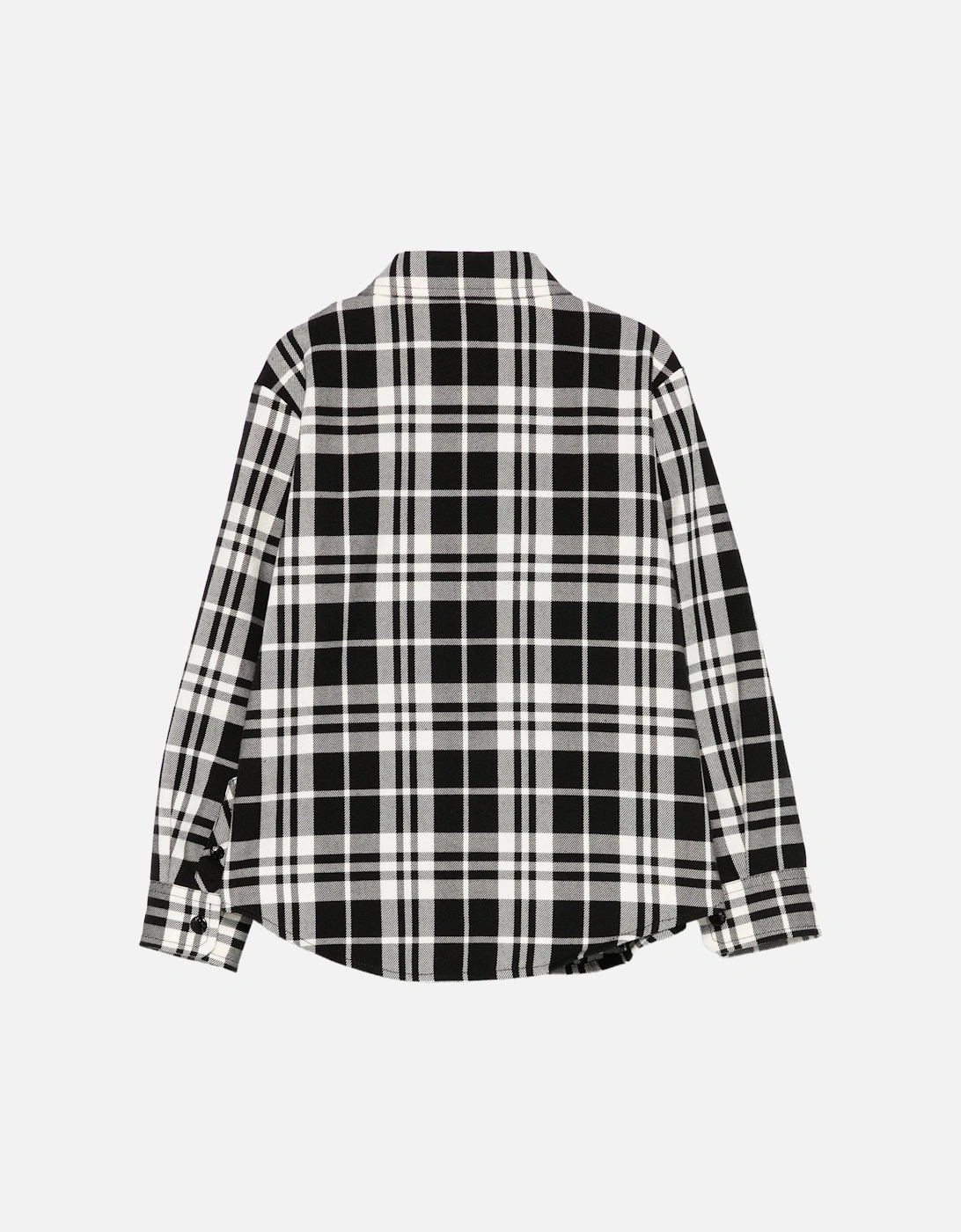 Kids Checked Overshirt Black