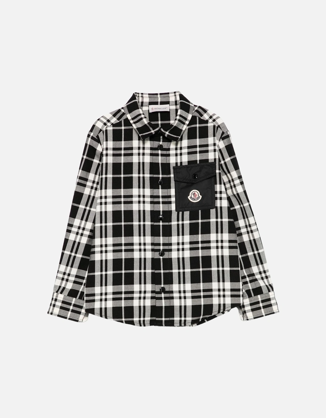 Kids Checked Overshirt Black, 4 of 3