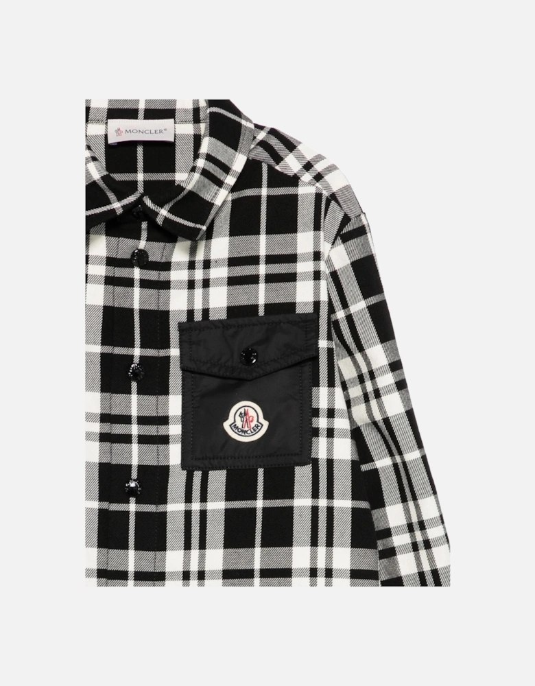 Kids Checked Overshirt Black