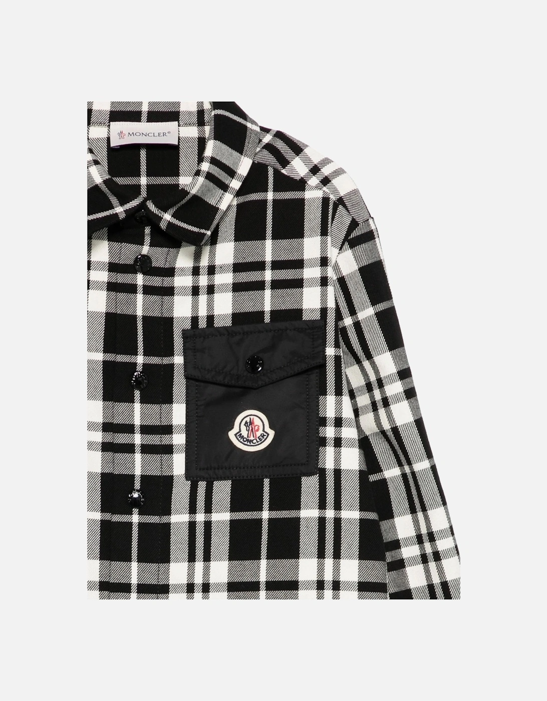 Kids Checked Overshirt Black
