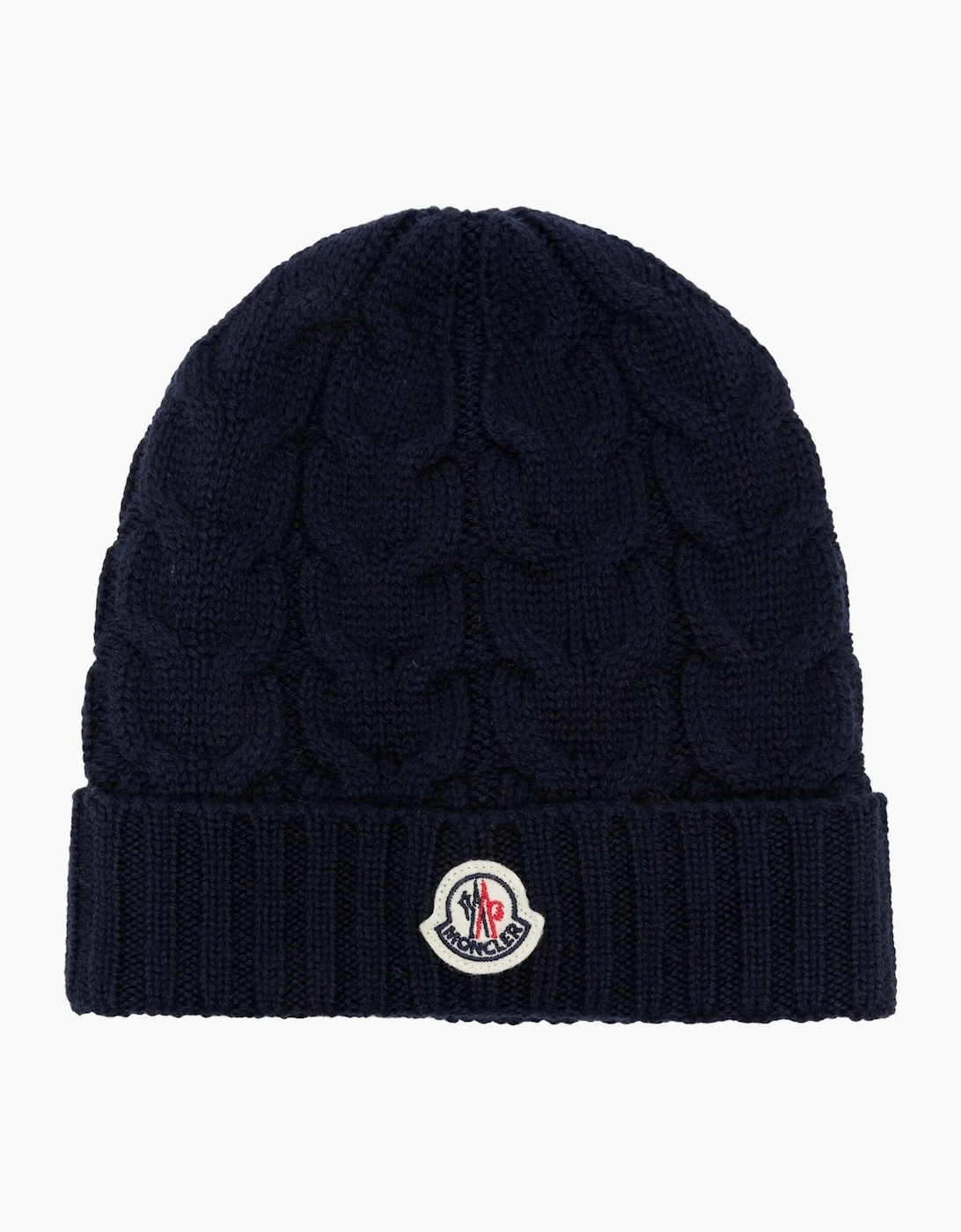 Moncler Kids Wool Hat Navy - Size: M