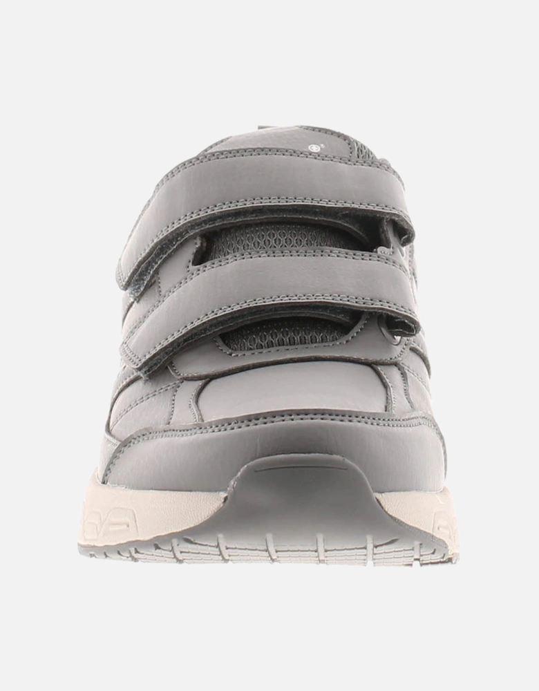 Mens Trainers Julian Wide Fit Touch Fastening grey UK Size