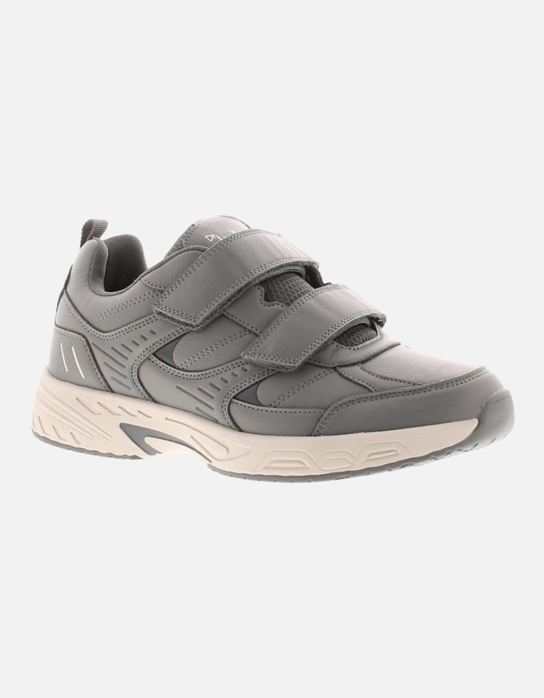 Mens Trainers Julian Wide Fit Touch Fastening grey UK Size