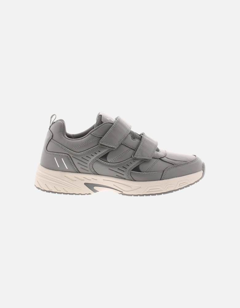 Mens Trainers Julian Wide Fit Touch Fastening grey UK Size