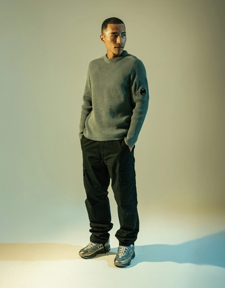 Full Rib Crewneck Lens Jumper